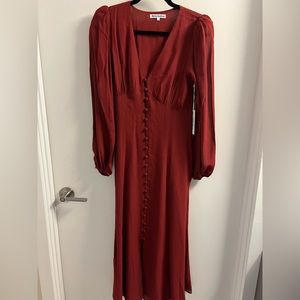 Reformation Brogan Dress in Chianti red - Size 4